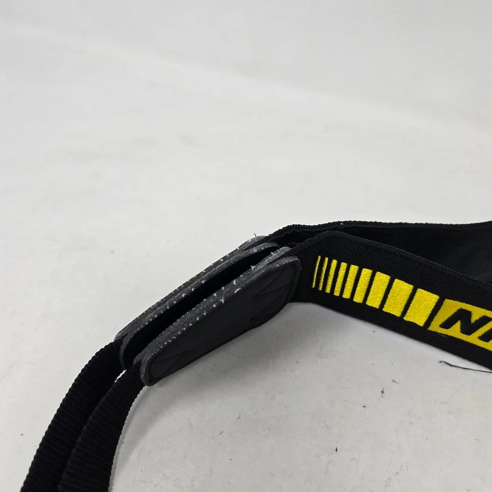 Nikon Camera Neck Strap Black Yellow Embroidered Logo Adjustable DSLR SLR
